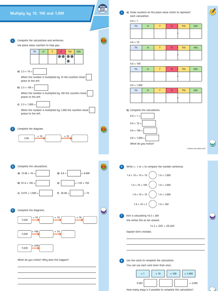 Year 6 Worksheets Merged 180520 3 | PDF | Arithmetic