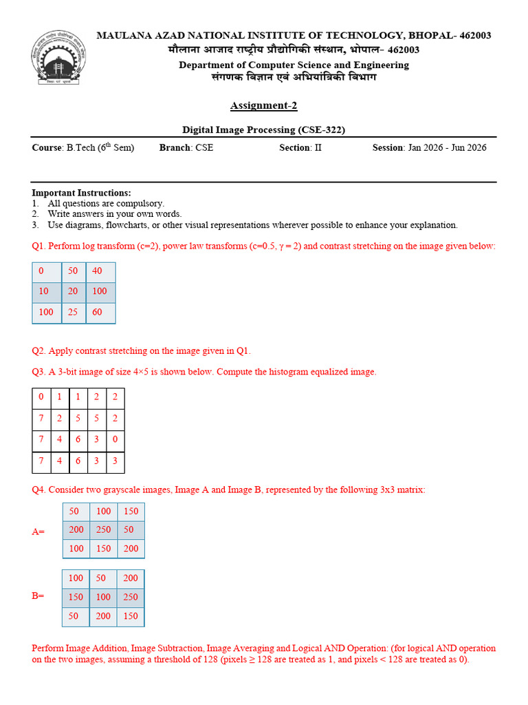 DIP Assignment 2(CSE 2) | PDF