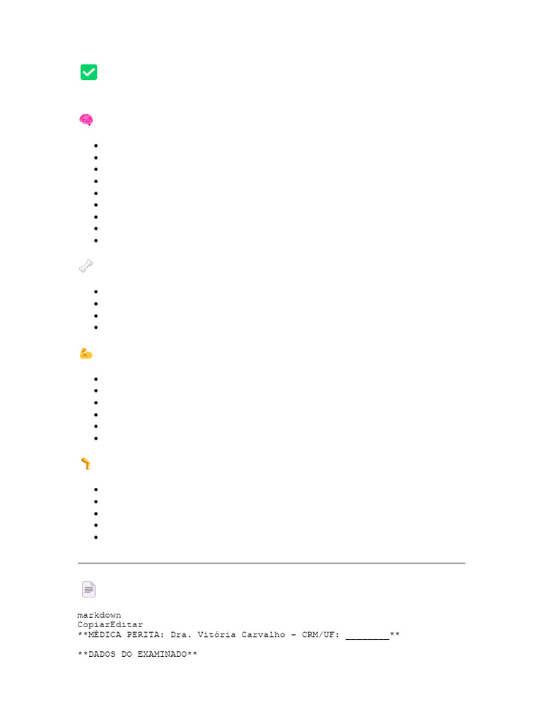 Check List Exames Pore Seguimento | PDF | Sistema Locomotor ...
