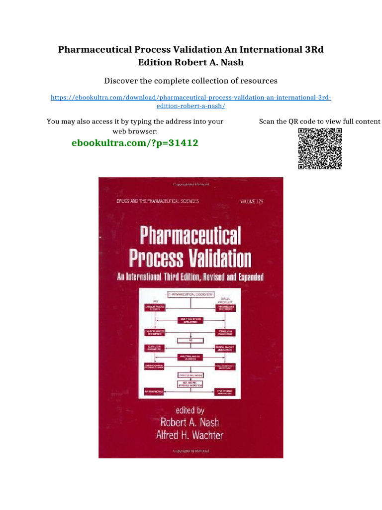 pharmaceutical process validation an international 3rd Edition Robert A ...
