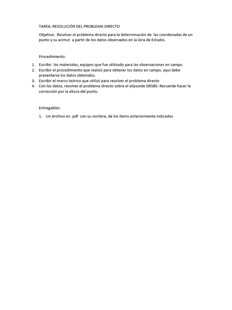 TAREA Problema Directo | PDF