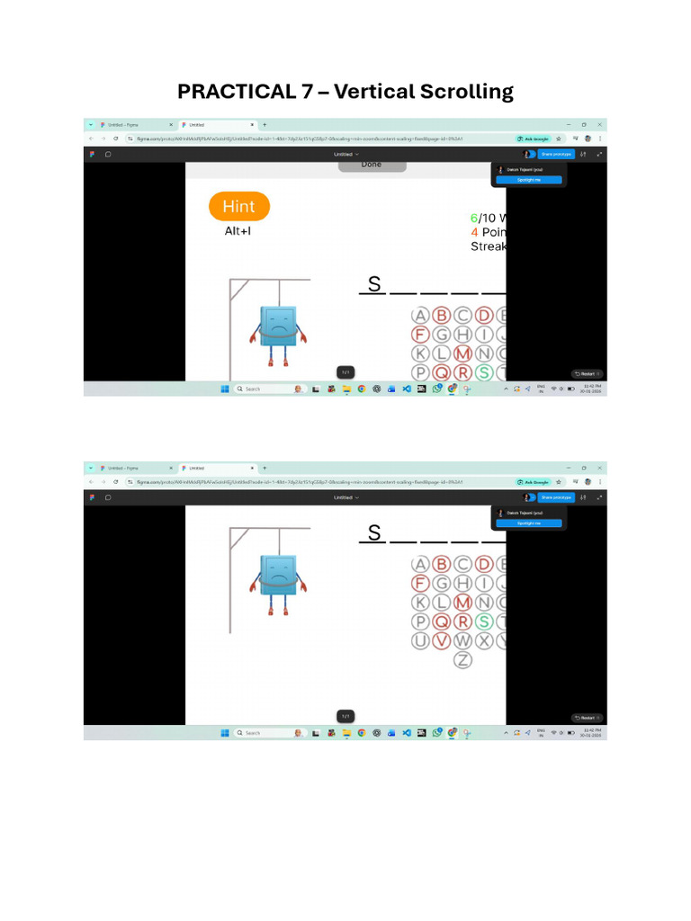 PRACTICAL 7 - Vertical Scrolling | PDF
