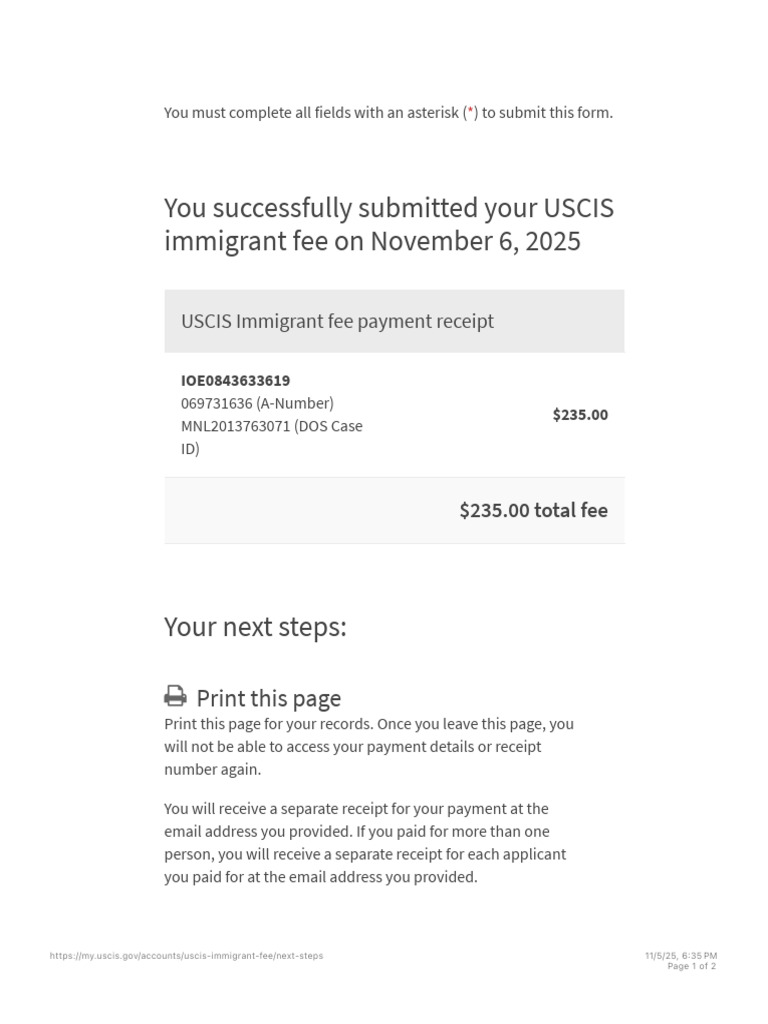 USCIS Immigrant Fee Next Steps | PDF | United States Citizenship And ...