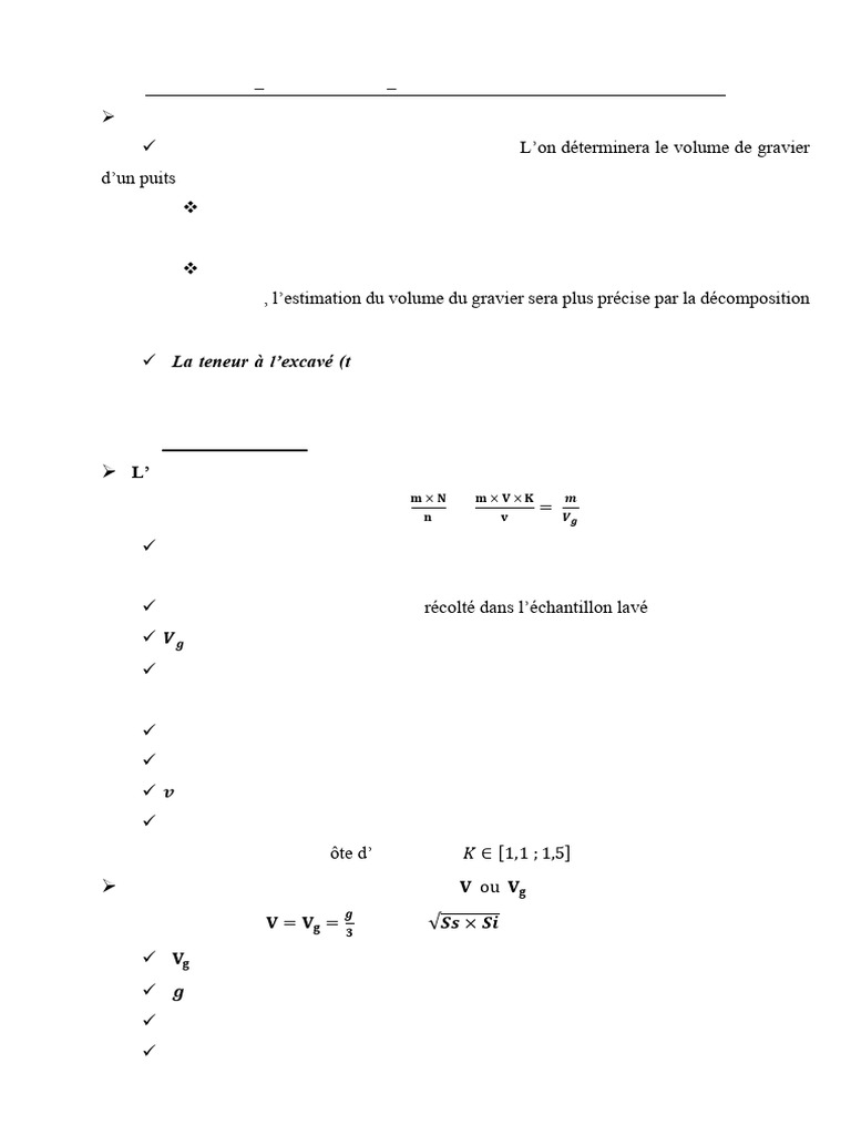 Calcul de Reserves Et Cubage | PDF | Moyenne | Écart type