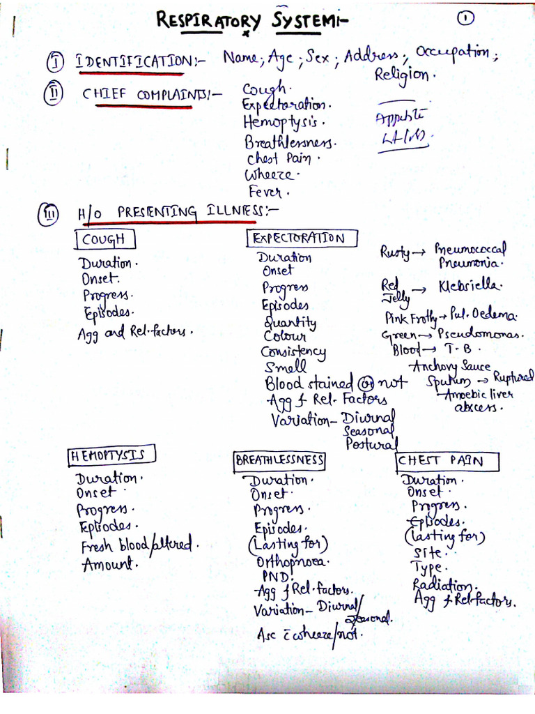 Respi Case Sheet | PDF