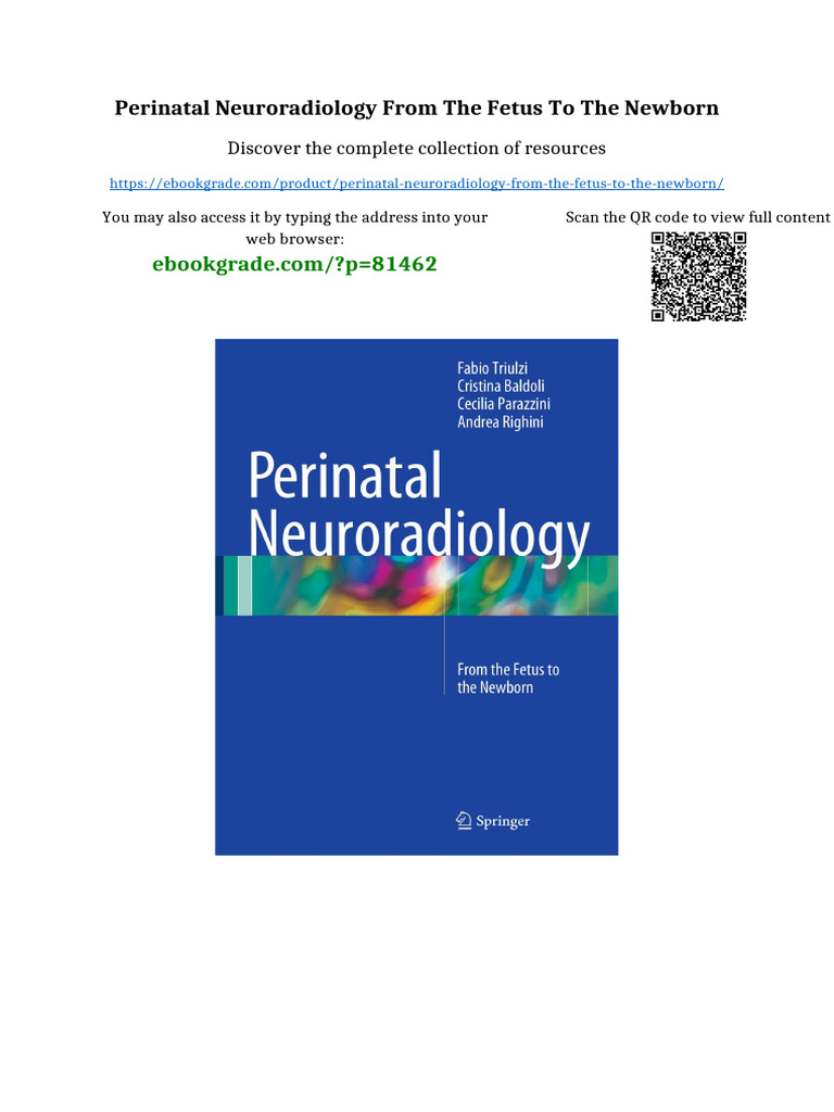 Perinatal Neuroradiology From the Fetus to the Newborn download full ...