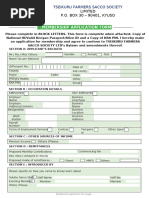TISA Membership Application Form | PDF | Identity Document