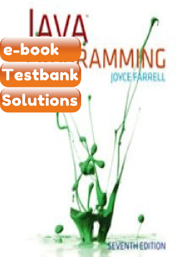 Testbank - Java Programming 7th Edition | PDF | Subscription Business ...