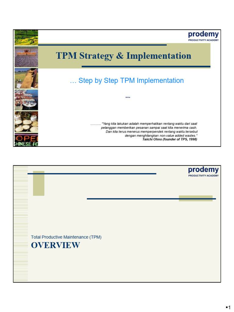 TPM Strategy & Implementation 091022 Prodemy | PDF | Six Sigma ...