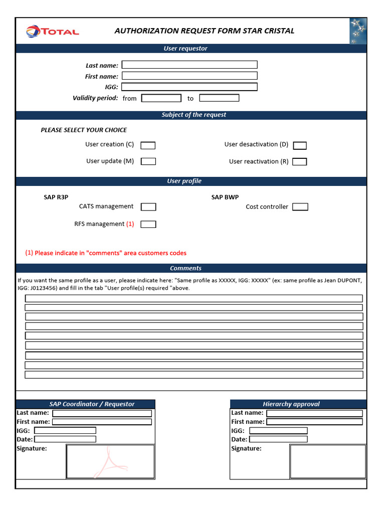 Authorization Request Form STAR EP Affiliate Frances MAKAGNI | PDF