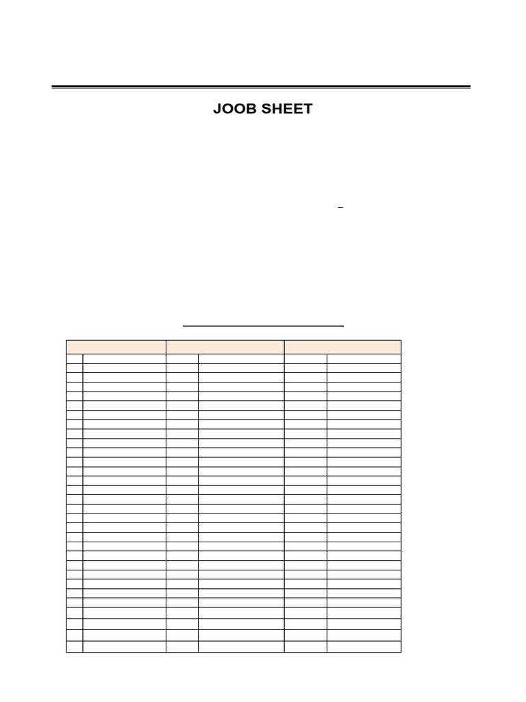 JOOB SHEET Wilayah SKH 2024 10 Surat | PDF
