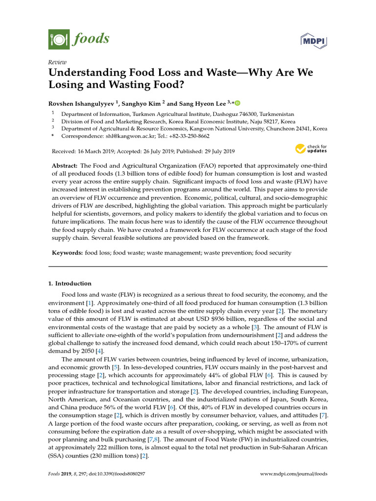 Understanding Food Loss and Waste-Why Are We Losing and Wasting Food ...