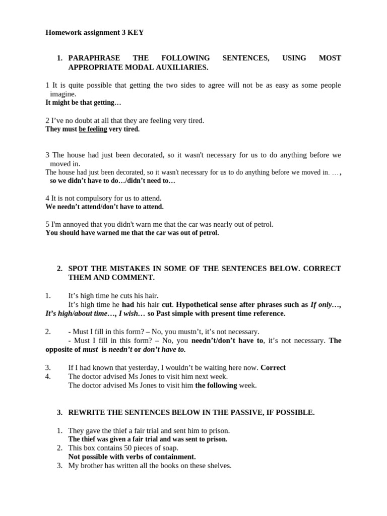 Homework Assignment 3 KEY | PDF | Grammar | Semantics