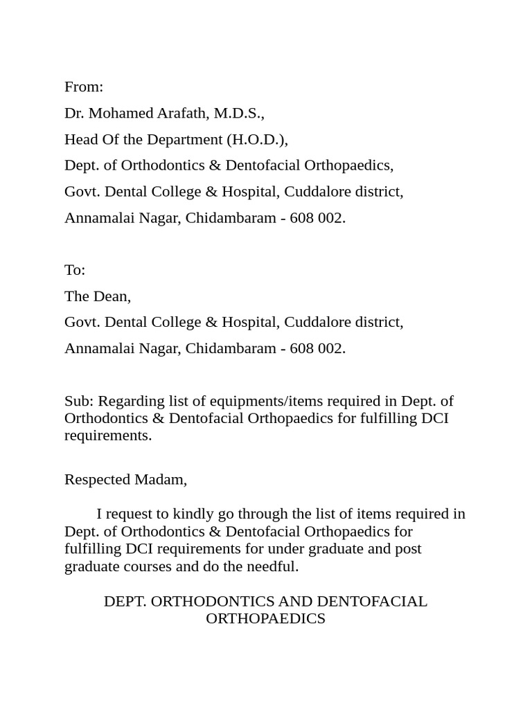 Deficit List DCI Ortho Jan 2026 | PDF