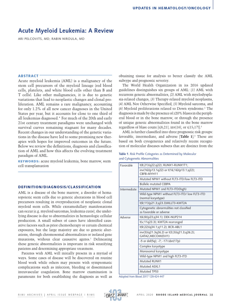 1 | PDF | Leukemia | Hematopoietic Stem Cell Transplantation