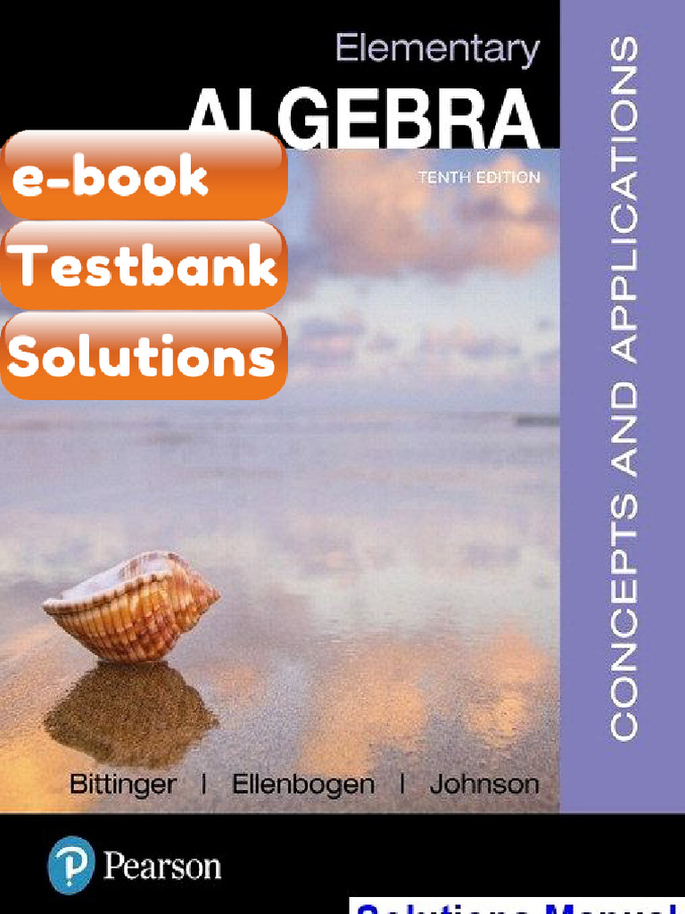 Ebook & Testbank Elementary Algebra Concepts and Applications 10th ...