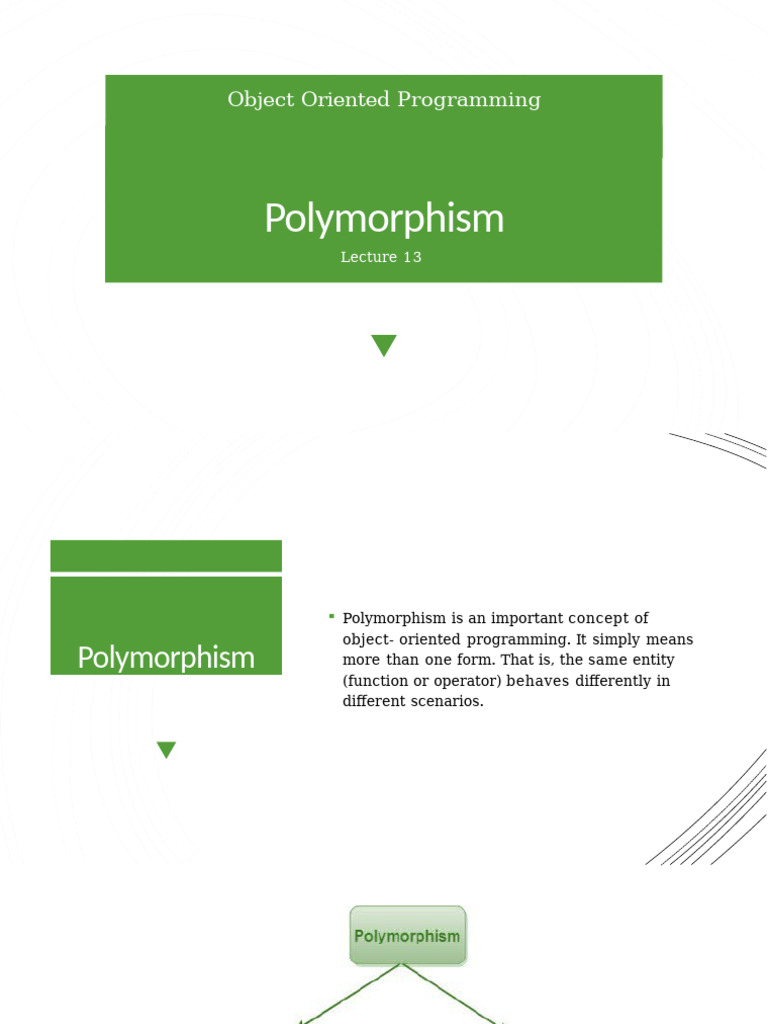 OOP Week 11 Polymorphsim | PDF | Software Development | Object Oriented ...