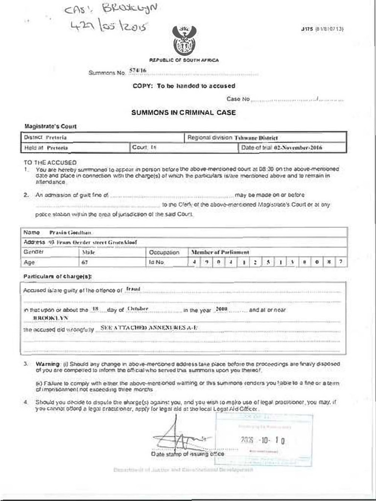 Copy: To Bo HNNDCD To Llcw-Licd: Summons in Crimjnal Case | PDF