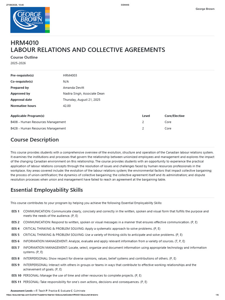 2 Term - Hrm4010 - Labour Relations and Collective Agreements | PDF ...