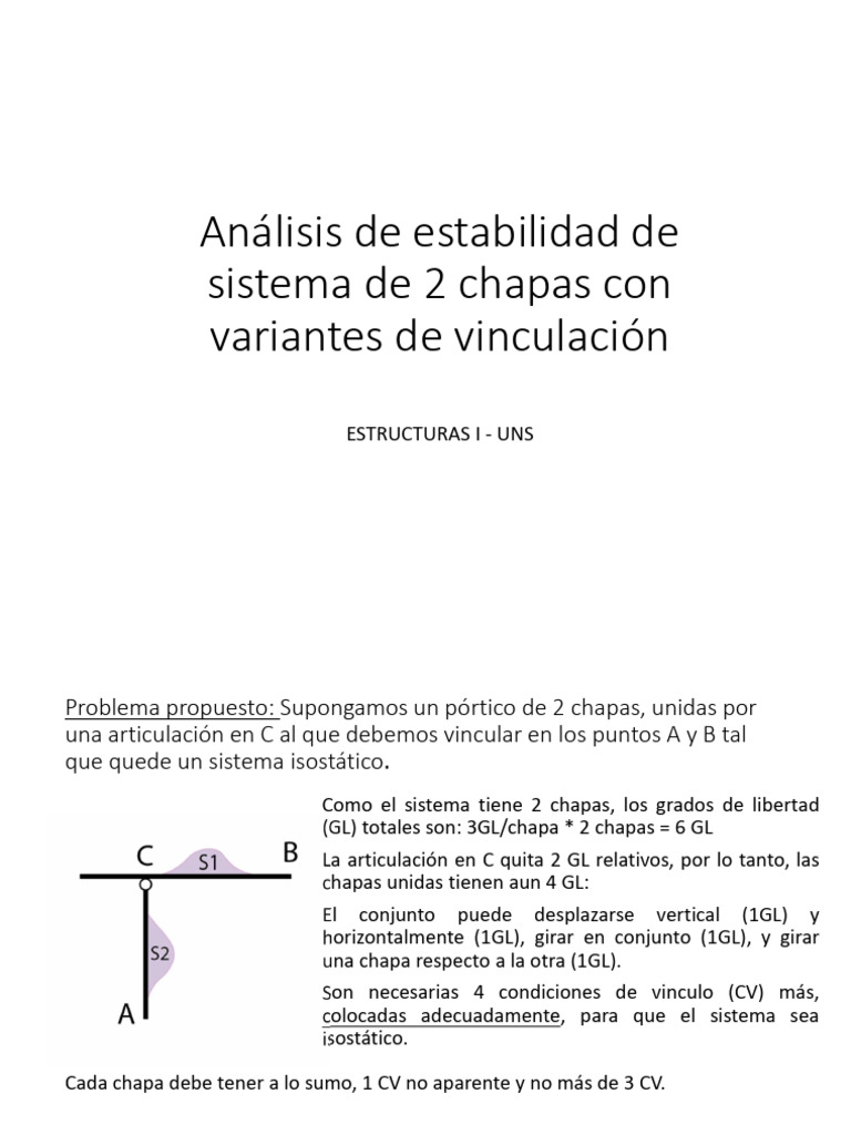 Estabilidad 2 Chapas | PDF