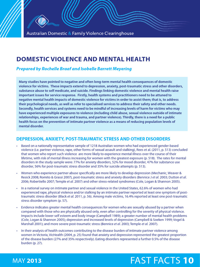 Domestic Violence and Mental Health | PDF | Violence | Domestic Violence