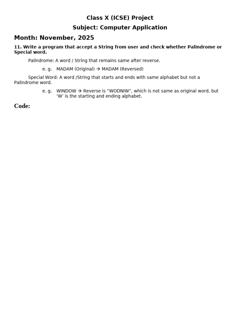 Class X Project Computer Appl Nov | PDF | Method (Computer Programming ...