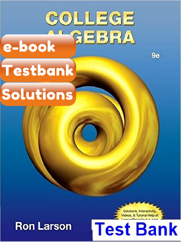eBook & Testbank College Algebra 9th Edition Ron Larson | PDF ...