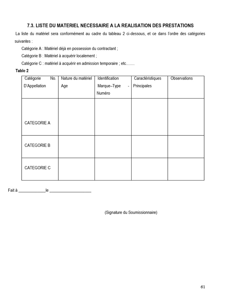 Liste Materiels de Realisation | PDF