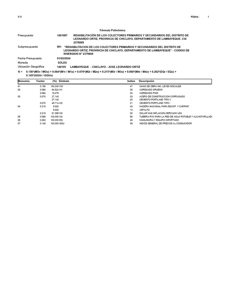 Formula K | PDF | Ingeniería hidráulica