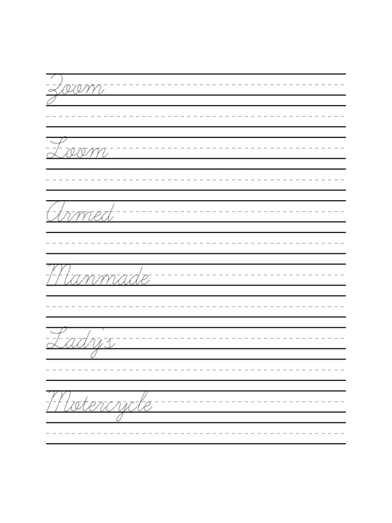 Cursive Worksheet | PDF