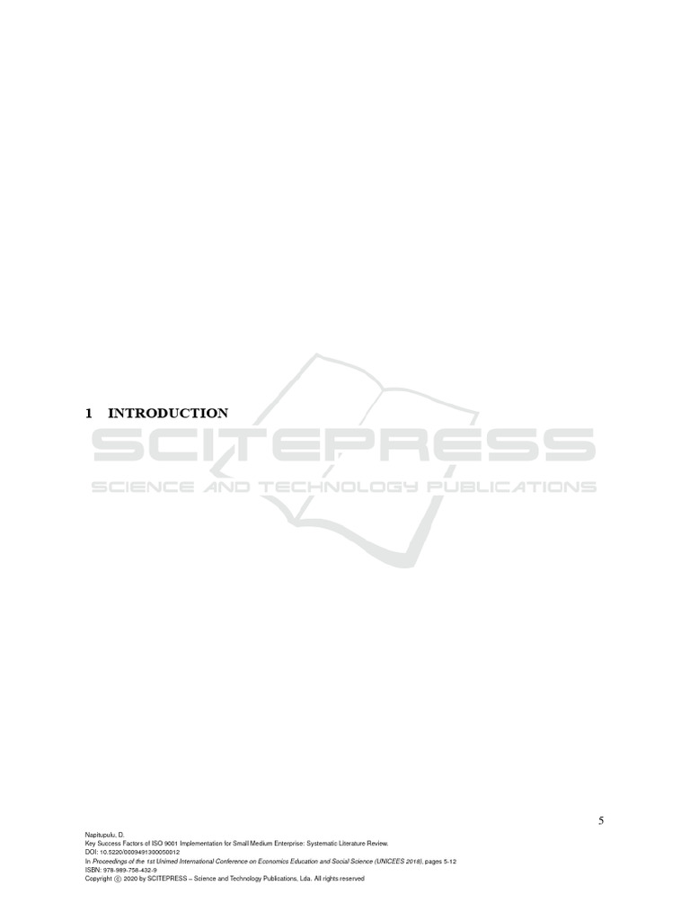 Key Success Factors of ISO 9001 Implementation For Small Medium ...