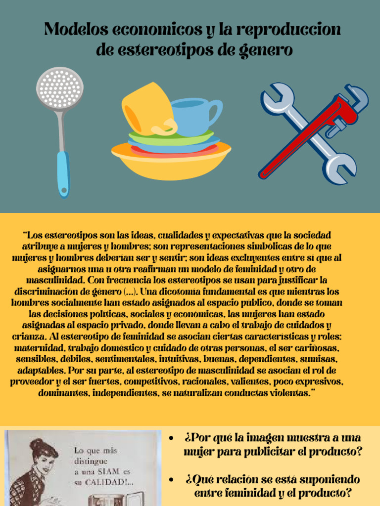 Modelos Economicos y La Reproduccion de Estereotipos de Genero | PDF ...