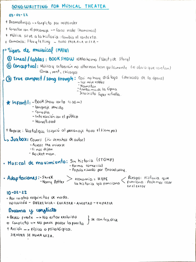 Songwritting For Musical Theatre | PDF