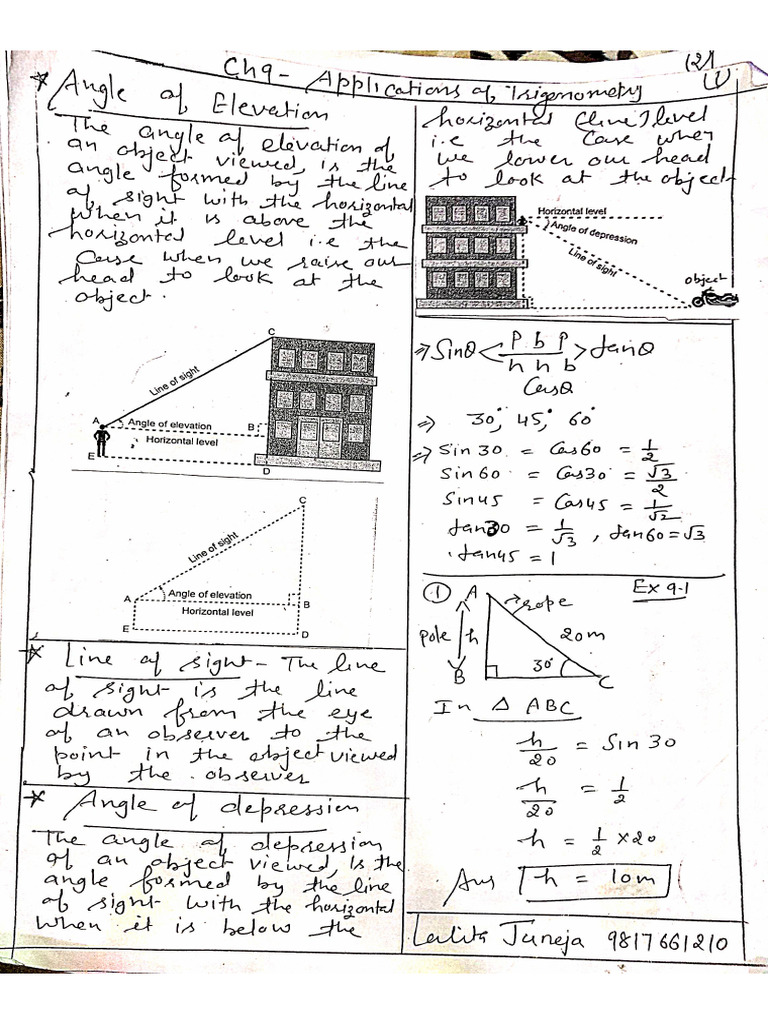 Class 10 Maths Chapter 9 NCERT Solution | PDF