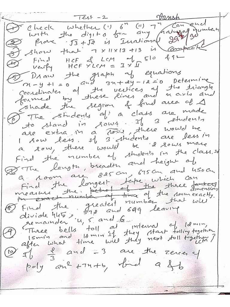 TEST2 Solutions | PDF