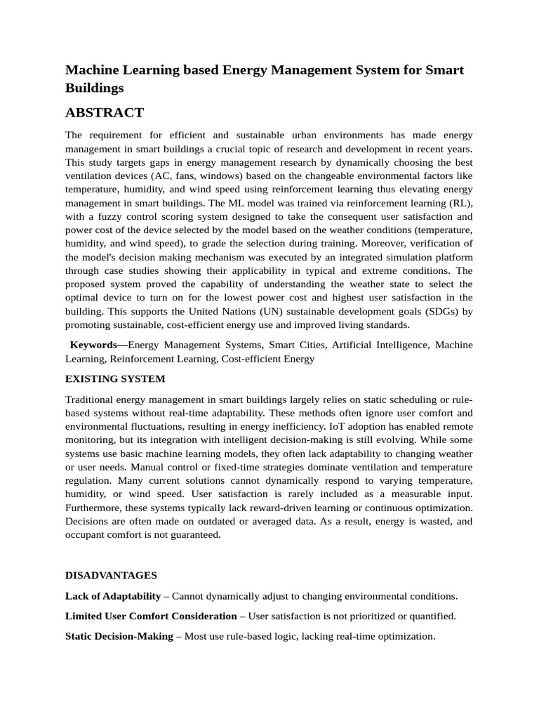 C088.Machine Learning Based Energy Management System | PDF | Building ...