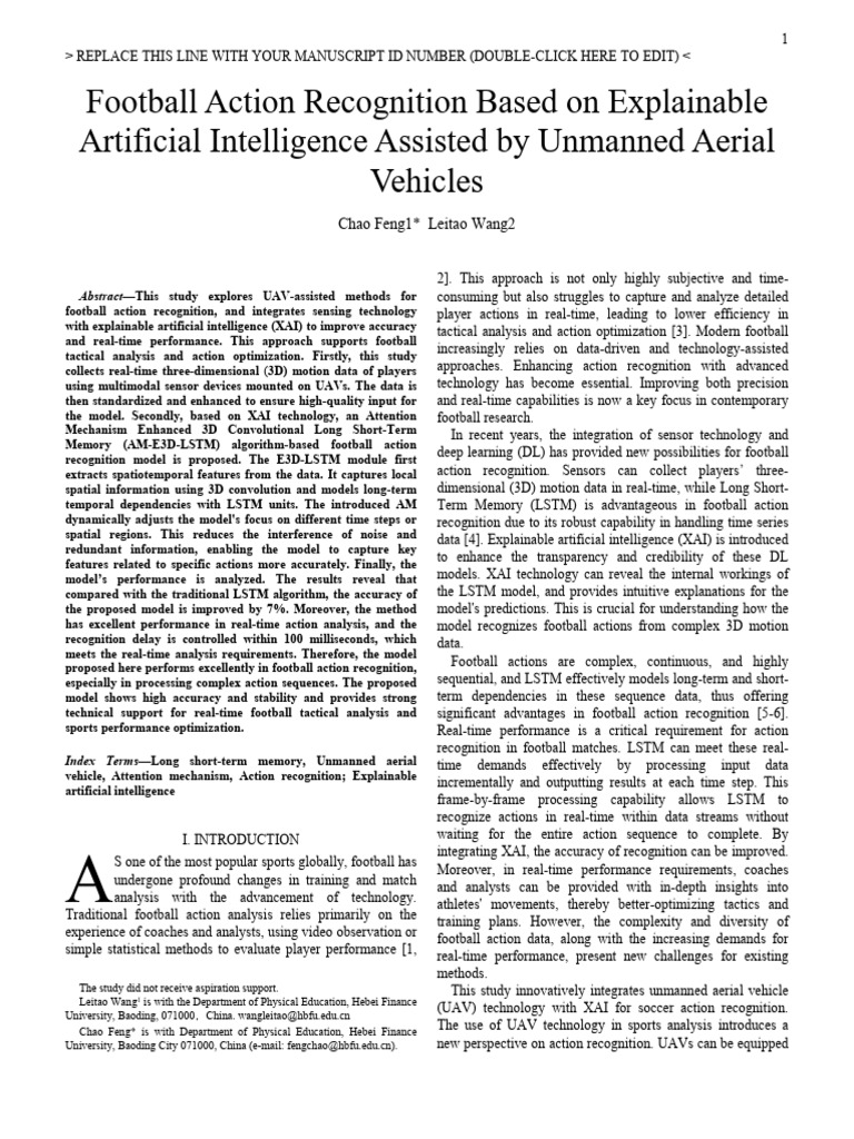 Football Action Recognition Based On Explainable A | PDF