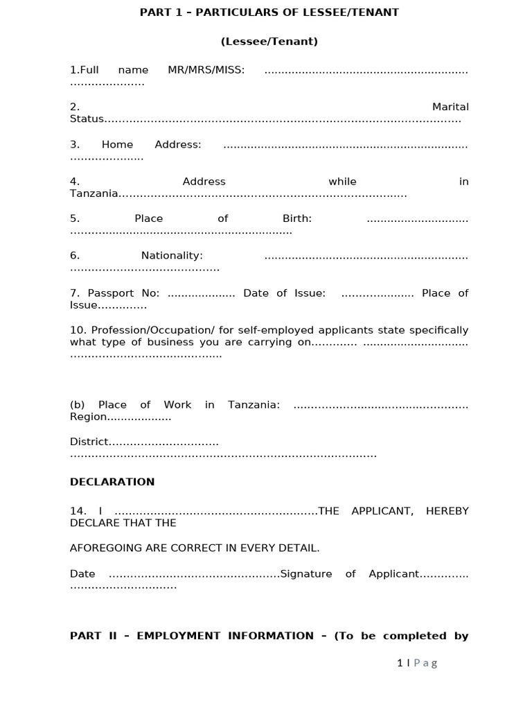 Person Particulars | PDF