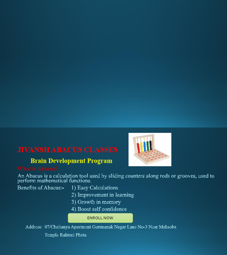 Abacus Classs Board | PDF