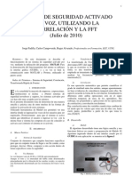 Sistema de Seguridad Activado Por Voz Utiizando La Correlacion y La FFT - Jorge - Padilla - Carlos - Campoverde