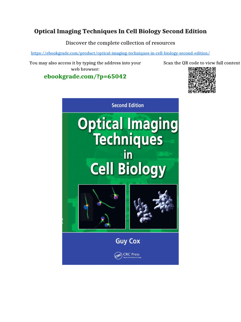 Optical Imaging Techniques in Cell Biology Second Edition online pdf ...