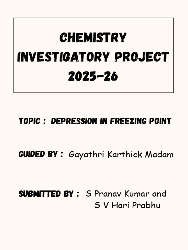 Chemistry Investigatory Project | PDF | Solvation | Ion