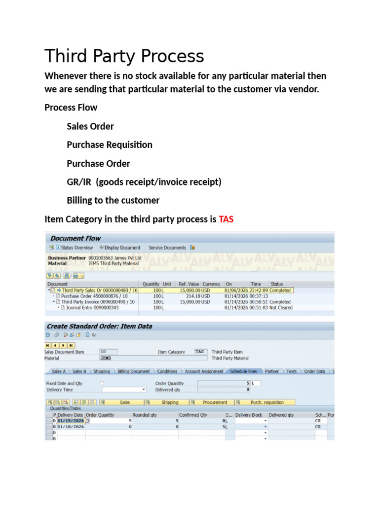Third Party Process | PDF