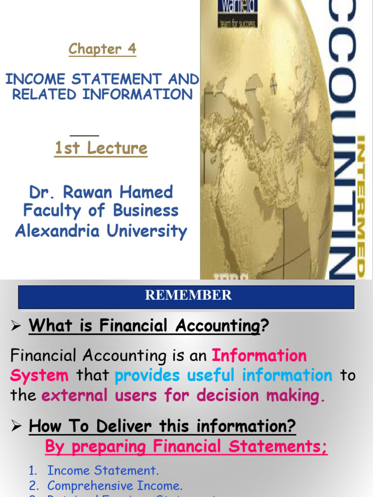 Lecture 1 - Chapter 4 | PDF | Expense | Income Statement