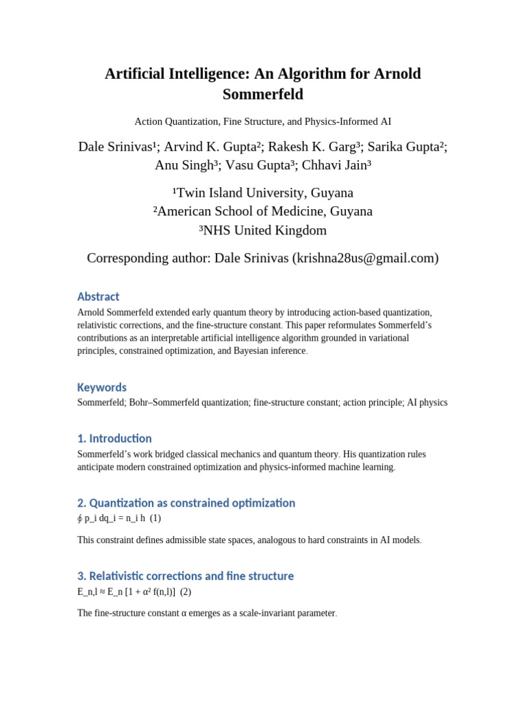 AI Algorithm For Arnold Sommerfeld Elsevier ELABORATED REFERENCES | PDF ...