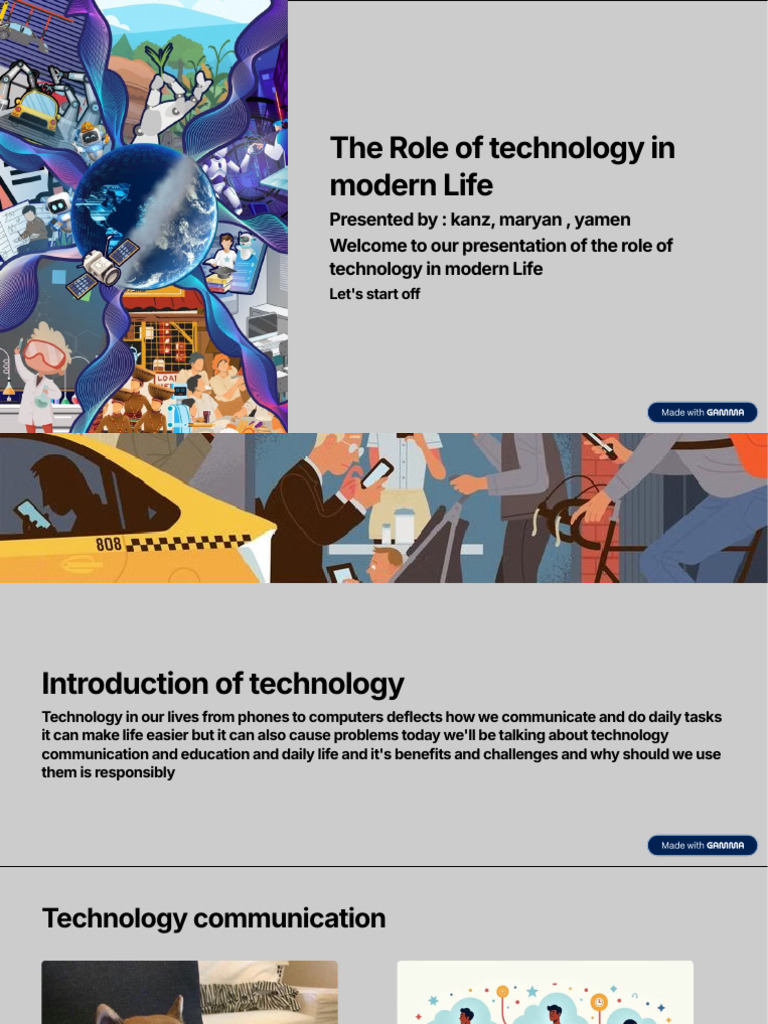 The Role of Technology in Modern Life | PDF | Communication ...