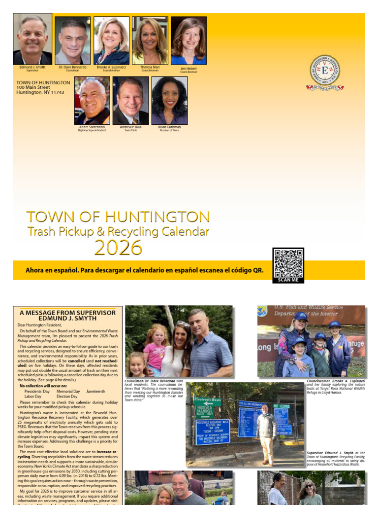 Huntington Trash Calendar 2026 PDF Recycling Waste Management