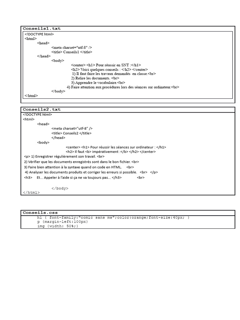 Code TP HTML Note | PDF