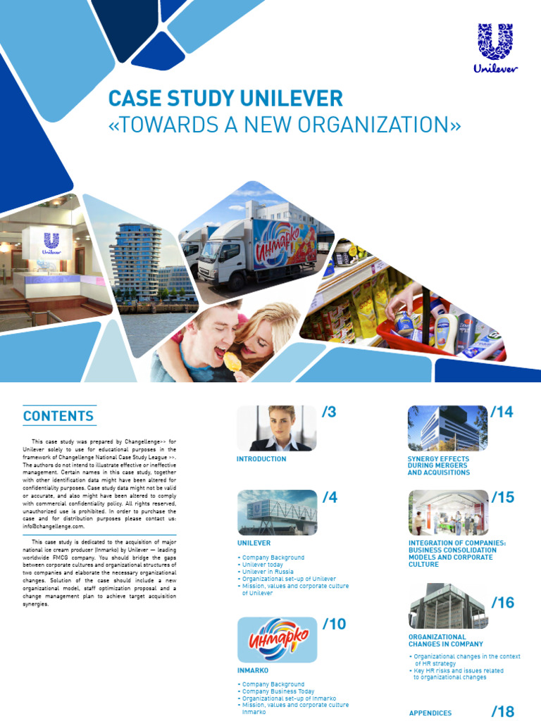 CL Unilever Organizational Changes in INMARKO ENG | PDF | Economies ...