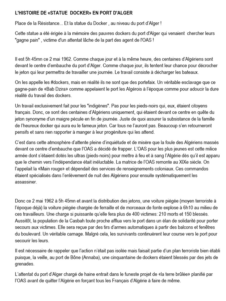Dockers D'alger | PDF | Alger